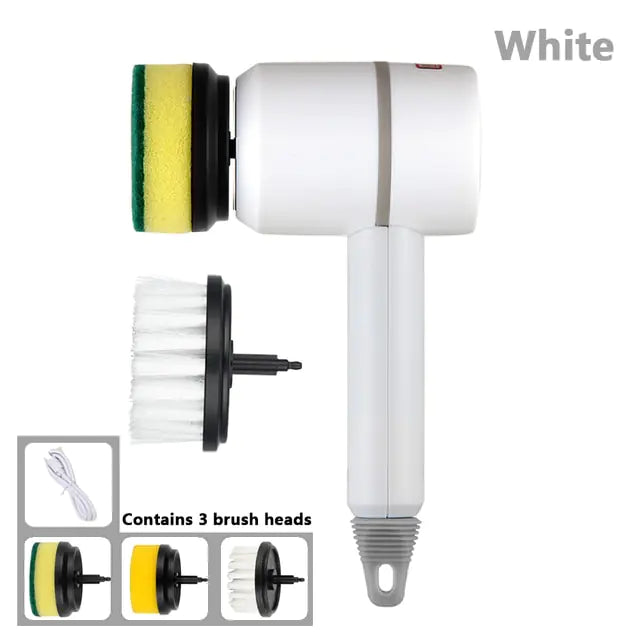 Electric Cleaning Brush 3 Brush Heads Cleaner Multifunctional Mein Shop