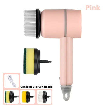 Electric Cleaning Brush 3 Brush Heads Cleaner Multifunctional Mein Shop