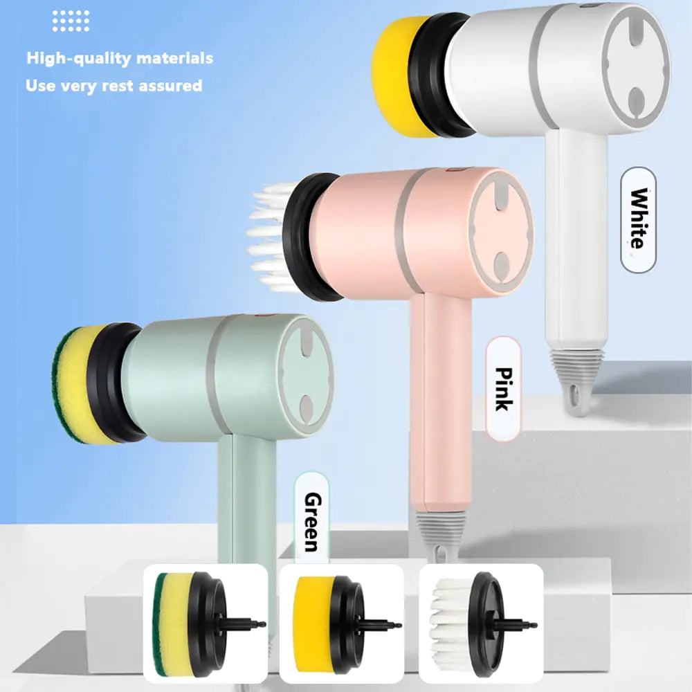 Electric Cleaning Brush 3 Brush Heads Cleaner Multifunctional Mein Shop